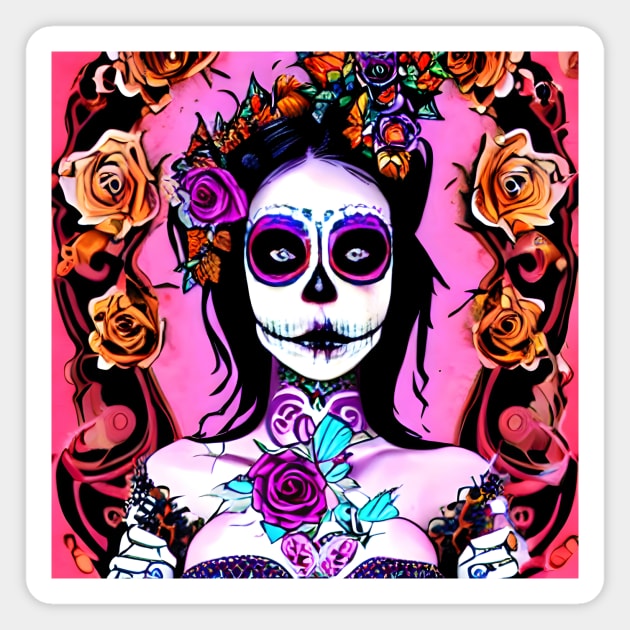 Day of The Dead Art Magnet by animegirlnft